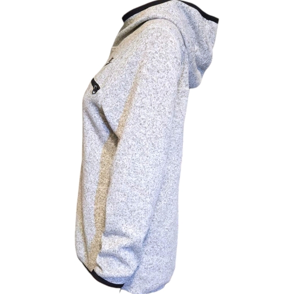 Nike Wmns Tech Summit Sportswear Hoodie Sz M Funnel Neck High-low Heather Gray - Picture 3 of 12